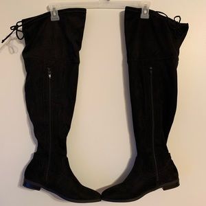 Plus size wide calve thigh high boots